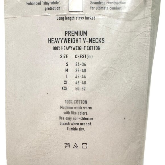 New 4 Pack Stafford Heavyweight 100% Cotton Premium V Necks T Shirts X-Large - Picture 6 of 6